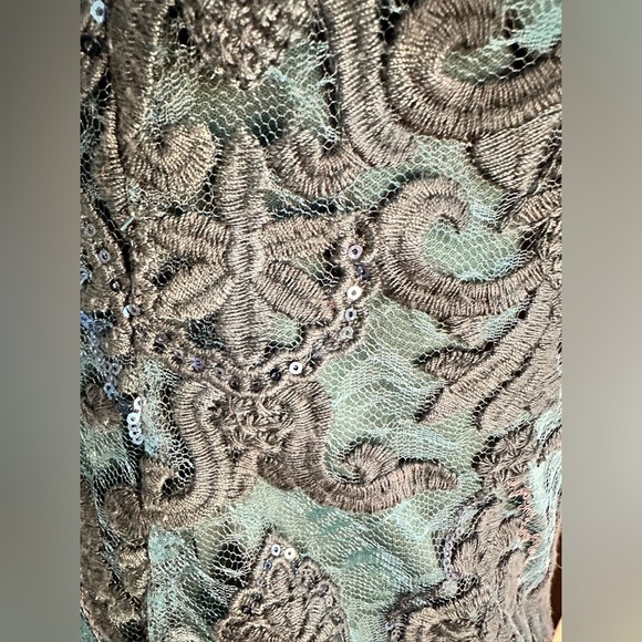 Altar'd State Teal with Blue Sequence Lace Holiday Dress Size small - Picture 9 of 11